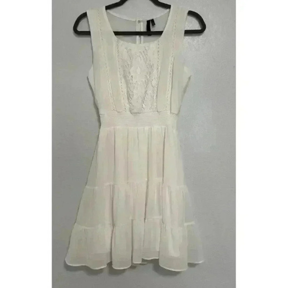 White Lace Summer Tank Midi Dress‎ size Small - Picture 1 of 4